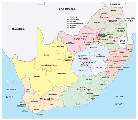 south africa countries and capitals.